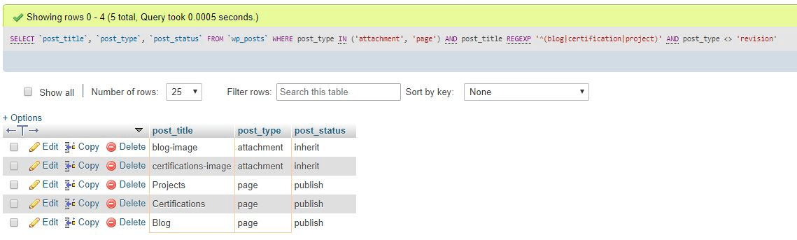 Display Wordpress attachment and page post types whose names can collide